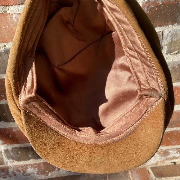 UTTPLL Men-Cotton-Gatsby-Newsboy-Driving Caps Soft Classic  Vintage Tan Suede Newsboy Driving Flat Cap Hat Size L